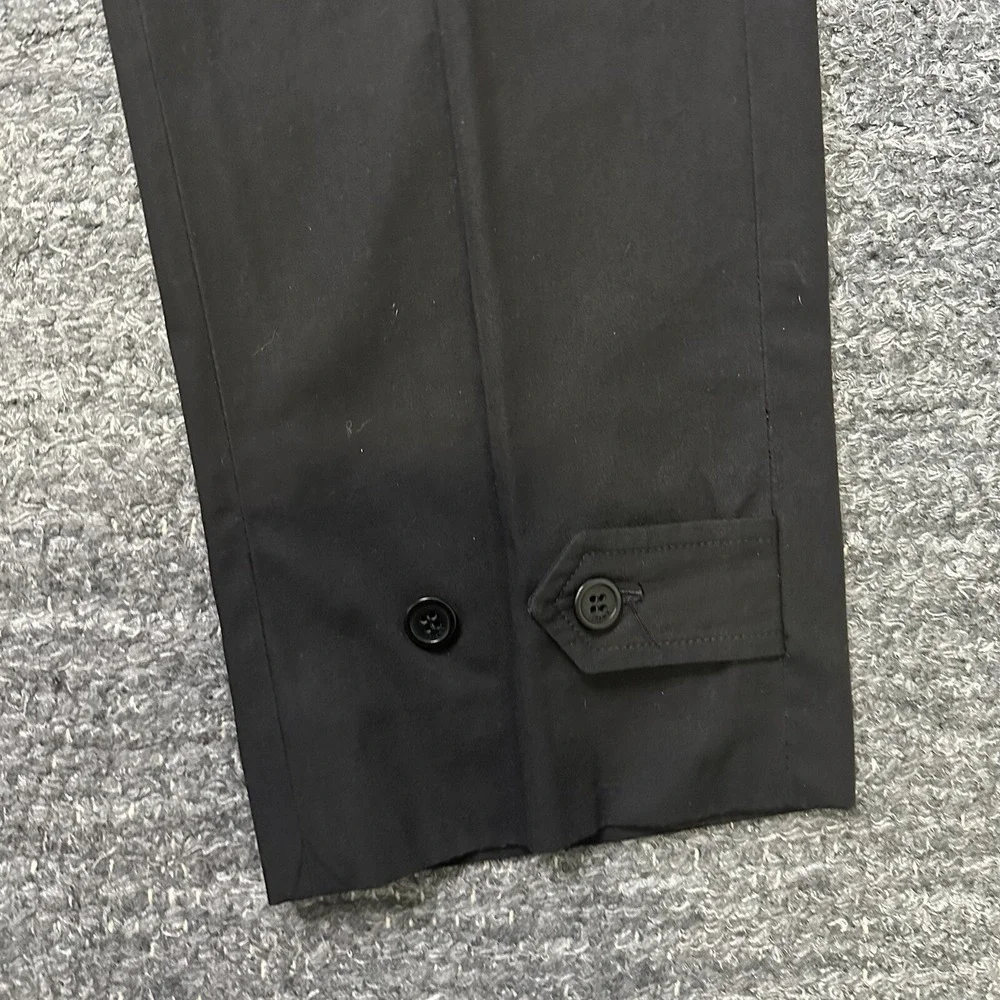 Gianni Versace Pants Women 29 Black Chinos Straight Leg Mid Rise Pockets Classic